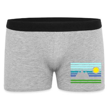 Berge - Männer Boxer Shorts - Grau meliert - Vorne