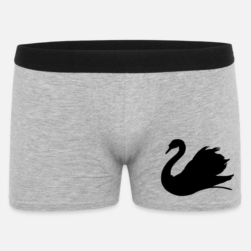 Schwan - Männer Boxer Shorts - Grau meliert