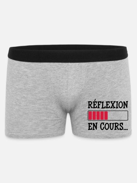 Réflexion en cours... - Boxer Homme - gris chiné