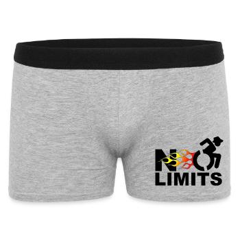 No limits for this wheelchair user # - Men's Boxer Shorts - heather grey - Front