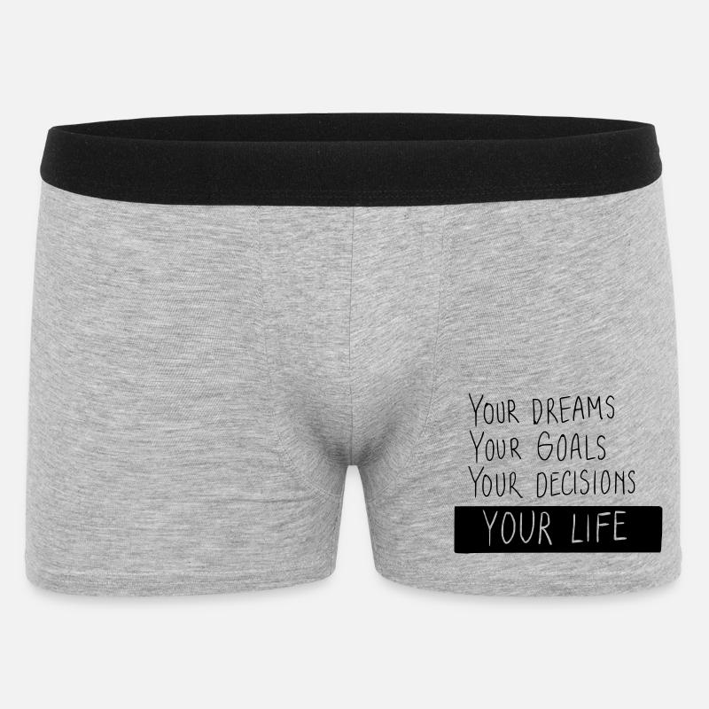 Your Life - Männer Boxer Shorts - Grau meliert