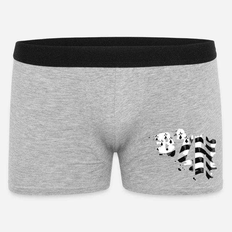 BZH - Männer Boxer Shorts - Grau meliert