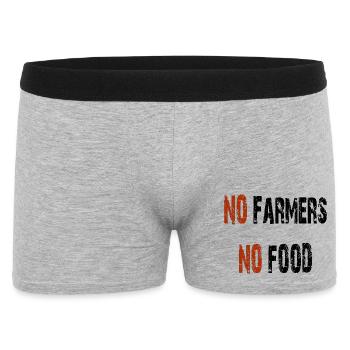 No farmers no food - Men's Boxer Shorts - heather grey - Front