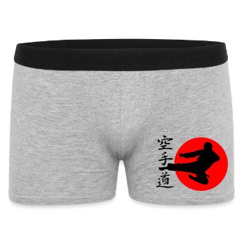 Karaté Yokotobigeri - Boxer Homme - gris chiné - Devant