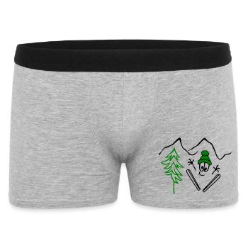 Ski jumpers, winter, winter sports - Men's Boxer Shorts - heather grey - Front