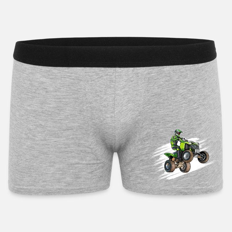 Motorrad, Quad - Männer Boxer Shorts - Grau meliert