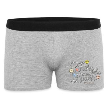 Lametta Früher war mehr Lametta - Männer Boxer Shorts - Grau meliert - Vorne