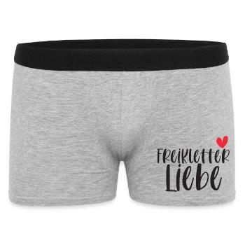 Klettern Freiklettern Liebe Berge Schweiz Geschenk - Männer Boxer Shorts - Grau meliert - Vorne