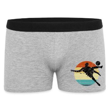 Retro Runner Sunset Circle - Men's Boxer Shorts - heather grey - Front
