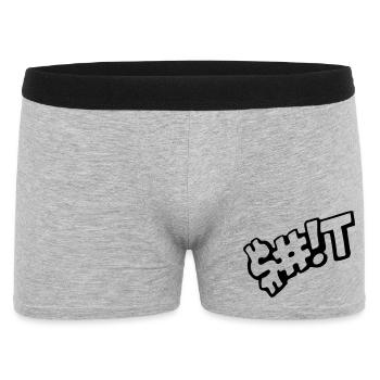 merde - Boxer Homme - gris chiné - Devant