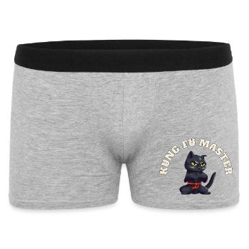 Kung Fu Master - Männer Boxer Shorts - Grau meliert - Vorne