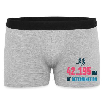 Marathon - 42 195 km de détermination - Boxer Homme - gris chiné - Devant
