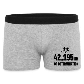 Marathon - 42 195 km de détermination - Boxer Homme - gris chiné - Devant