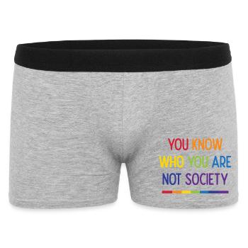 Vivez avec fierté - Boxer Homme - gris chiné - Devant