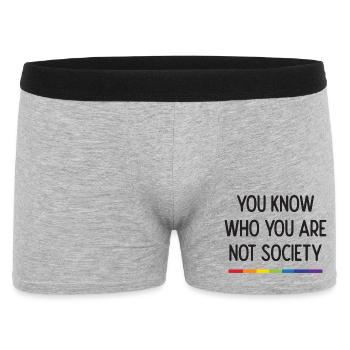 LGBT Pride - Vous savez qui vous n’êtes pas Société - Boxer Homme - gris chiné - Devant