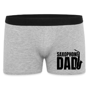 Saxophone Papa - Men's Boxer Shorts - heather grey - Front