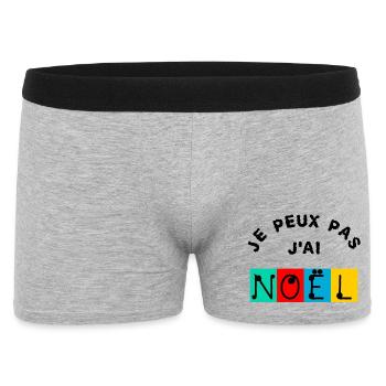 NOËL. JOYEUX NOËL. MERRY CHRISTMAS. NOUVEL AN - Boxer Homme - gris chiné - Devant