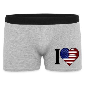 I ♥️ États-Unis | J’adore les États-Unis - Boxer Homme - gris chiné - Devant