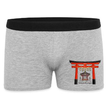 Hakone - jinja, torii, Ashi Lake, Japan Drawing - Men's Boxer Shorts - heather grey - Front