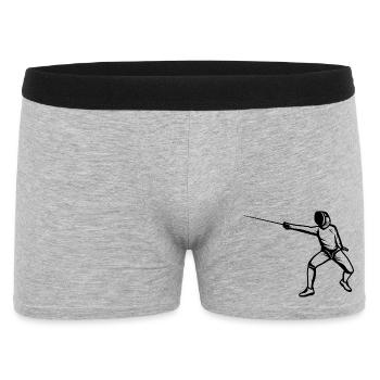 Funny Fencer - Men's Boxer Shorts - heather grey - Front