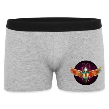 imaginative colorful shimmering insect with wings - Men's Boxer Shorts - heather grey - Front