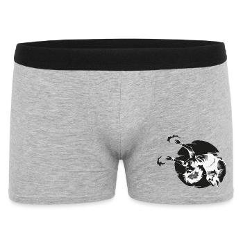 Backflip Anime Manga Figur - black - Männer Boxer Shorts - Grau meliert - Vorne