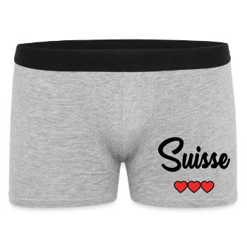 SUISSE - Boxer Homme - gris chiné - Devant