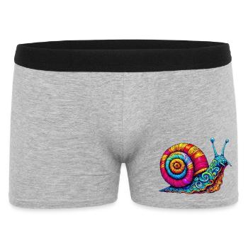 Snail - Men's Boxer Shorts - heather grey - Front