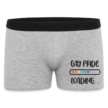 LGBTQ Pride Month - Gay Pride. Loading - Men's Boxer Shorts - heather grey - Front