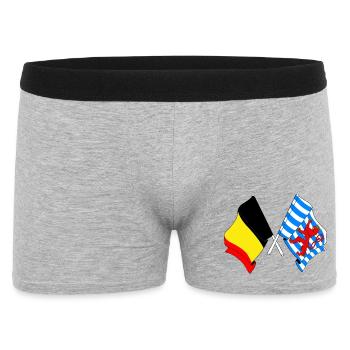 Flag of Belgium, Luxembourg - Men's Boxer Shorts - heather grey - Front
