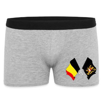 Flag of Belgium Flemish Brabant - Men's Boxer Shorts - heather grey - Front