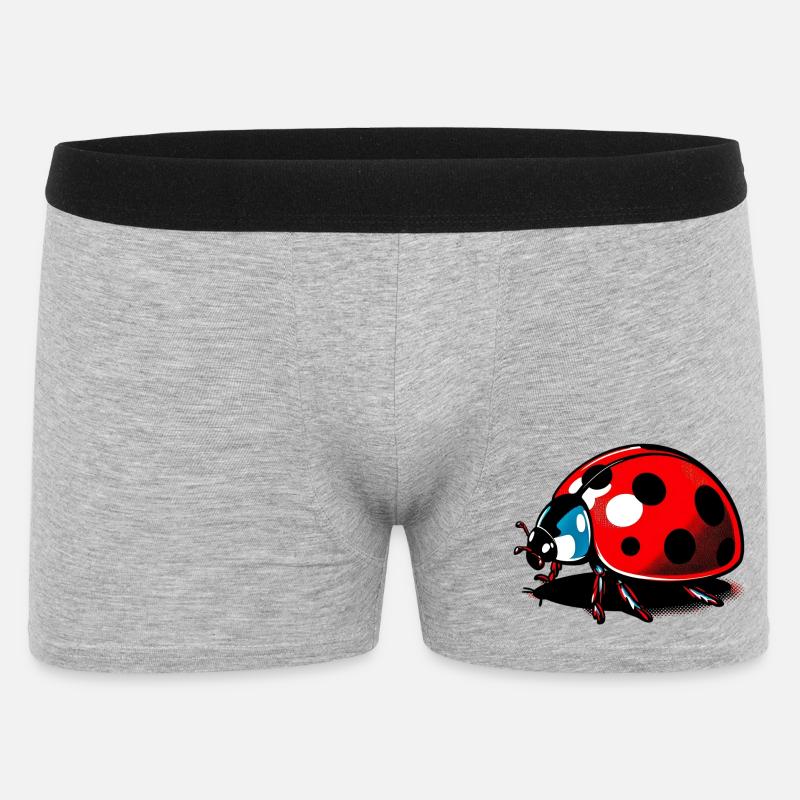 Marienkäfer - Männer Boxer Shorts - Grau meliert