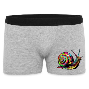 Schnecke - Männer Boxer Shorts - Grau meliert - Vorne
