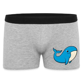 Cheerful blue whale - Men's Boxer Shorts - heather grey - Front
