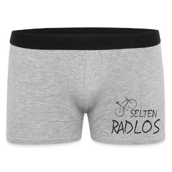 Selten Radlos Radfahren Sprüche lustig Geschenk - Männer Boxer Shorts - Grau meliert - Vorne
