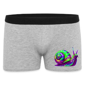 Snail - Men's Boxer Shorts - heather grey - Front