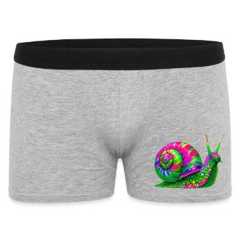 Schnecke - Männer Boxer Shorts - Grau meliert - Vorne