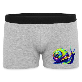Snail - Men's Boxer Shorts - heather grey - Front