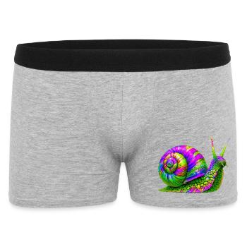 Schnecke - Männer Boxer Shorts - Grau meliert - Vorne