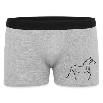 Horse - Men's Boxer Shorts - heather grey - Front