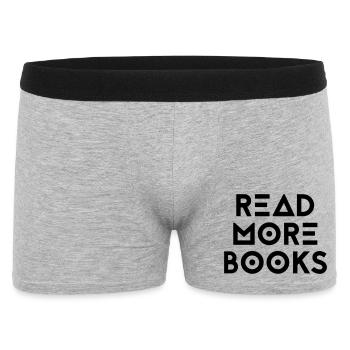 READ MORE BOOKS - Men's Boxer Shorts - heather grey - Front