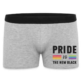 LGBTQ Pride Month - Pride is the New Black - Men's Boxer Shorts - heather grey - Front
