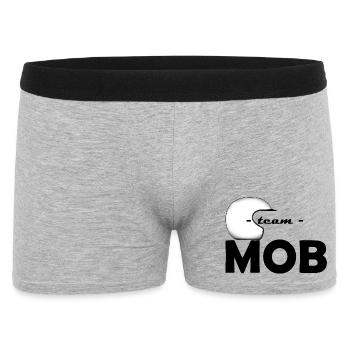 Team Mob - Männer Boxer Shorts - Grau meliert - Vorne
