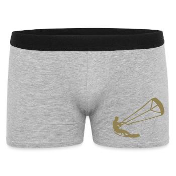 Kitesurfeur Silhouette Kiteboarding Adrenaline Sport - Boxer Homme - gris chiné - Devant