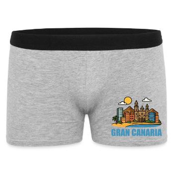 Colorful cityscape of Gran Canaria - Men's Boxer Shorts - heather grey - Front