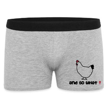 Poule And So What? by Helfspawn - Men's Boxer Shorts - heather grey - Front