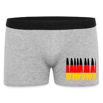 Deutschland Flagge - Männer Boxer Shorts - Grau meliert - Vorne