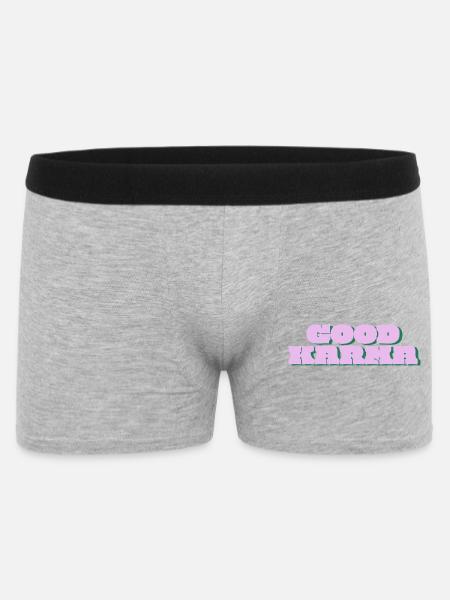 Gutes Karma Retro Pop - Männer Boxer Shorts - Grau meliert