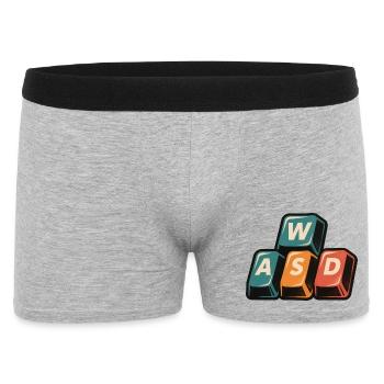 WASD Gaming Keys - Funny Gamer Gift - Men's Boxer Shorts - heather grey - Front