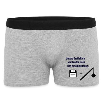 Zusammenhang - Männer Boxer Shorts - Grau meliert - Vorne